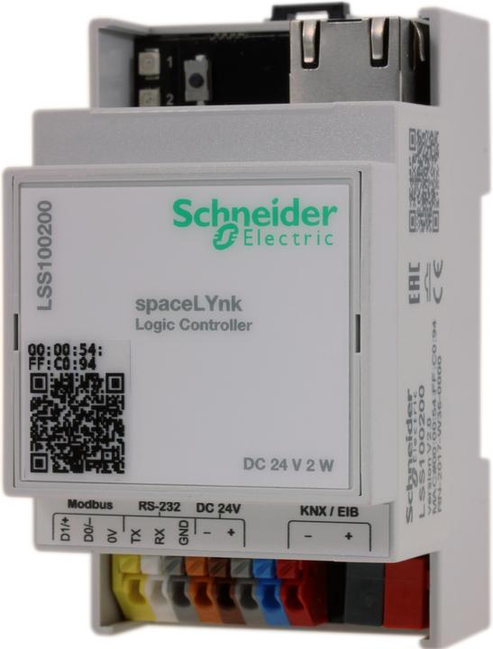 Actual product image Schneider Electric Logic Controller LSS100200 spaceLYnk BACNet Modbus IP KNX (Analogue actuator)