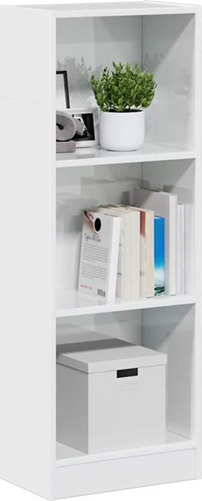 Immagine prodotto VidaXL Bücherregal Hochglanz-Weiss 40x24x143 cm Holzwerkstoff (40 x 24 x 143 cm)