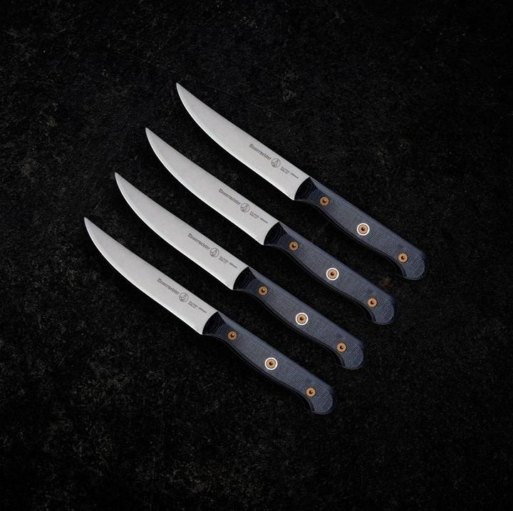 Produktbild Messermeister Steakmesser-Set Custom 1 Stück, Schwarz/Silber (4 Stück, Messer)