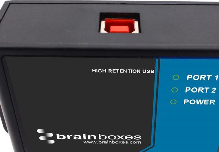 Immagine prodotto Brainboxes 2 porte RS232 da USB-C a seriale
