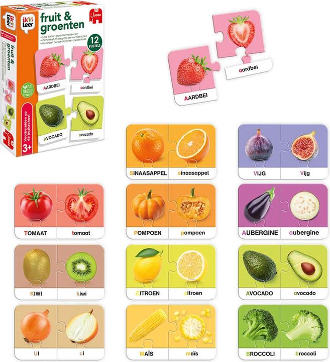 Immagine prodotto Jumbo Imparo la frutta e la verdura (Inglese, Tedesco, Olandese)