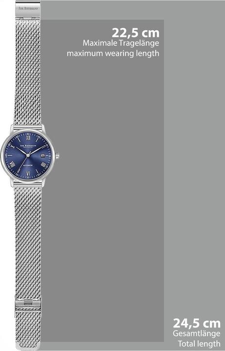 Produktbild John Rothmann Herren Automatikuhr Friedrich Edelstahl Silber - 26873 (Analoguhr, 38.50 mm)