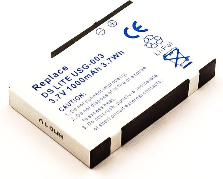 Produktbild AGI 3.7V - 900 mAh - Li-Ion - Akku - Schwarz - NINTENDO DS LITE - Lithium-Ion (Li-Io (1 Stk., Gerätespezifisch, 900 mAh)