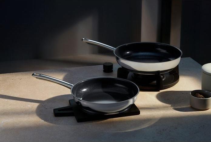 Produktbild WMF Pfannenset Bratpfanne 2tlg 24+28 Induktion Devil Edelstahl beschichtet (28 cm, Bratpfanne, Edelstahl)