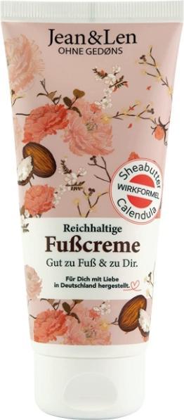 MGA Jean & Len, Fusscreme, Calendula und Sheabutter, 100 ml (Fussdeodorant & -puder, 100 ml)