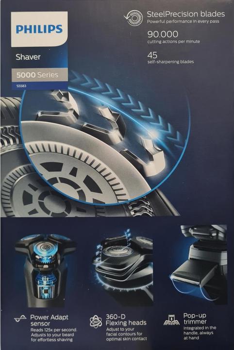 Actual product image Philips SHAVER Series 5000 S5583/38 men's rotary razor shaver