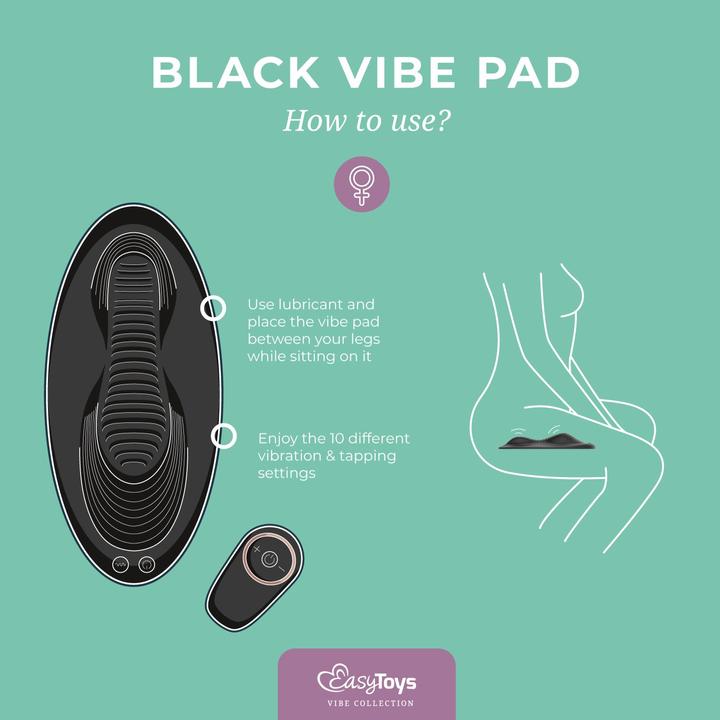 Produktbild Easytoys Vibe Pad Doppelvibration mit Fernbedienung Schwarz