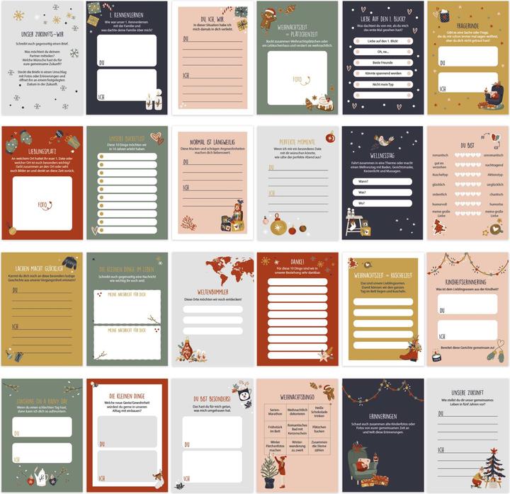 Actual product image Papierdrachen Karten Adventskalender für Paare - Set 4