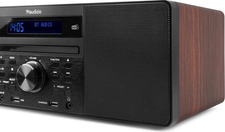 Actual product image Audizio Radio/CD Player Prato Dark Brown (FM, DAB+, Bluetooth)