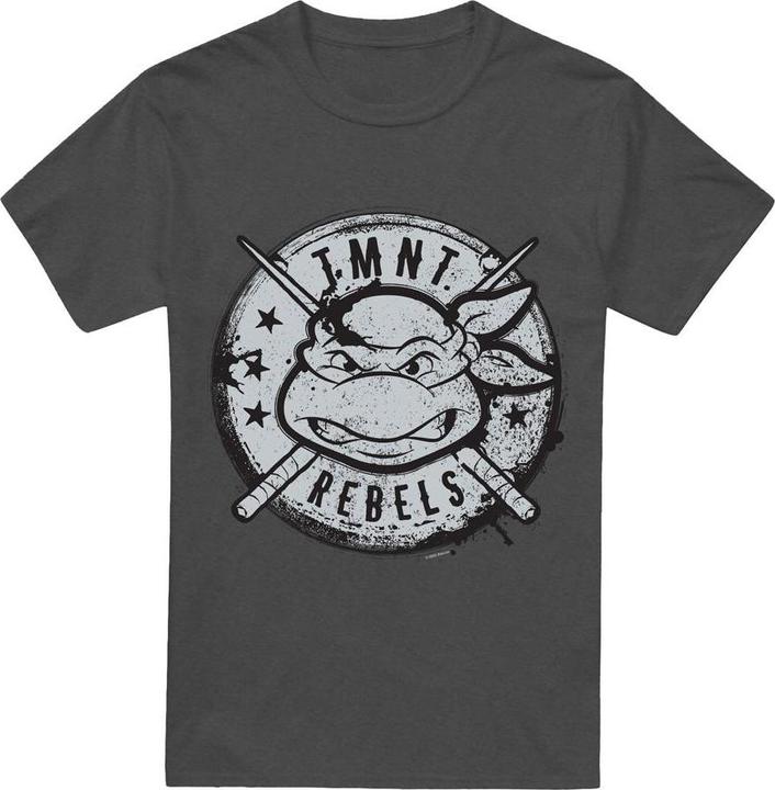 Actual product image Teenage Mutant NT Unisex Adult Rebels Distressed Logo T-Shirt (L)