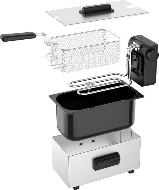 Produktbild Emerio Fritteuse, 3L, Thermostat, PFAS frei, Kaltzone