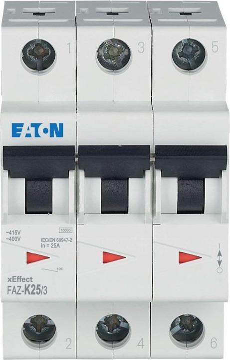 Actual product image Eaton MOE FAZ-K25/3 LS switch K-Char 25A, 3p