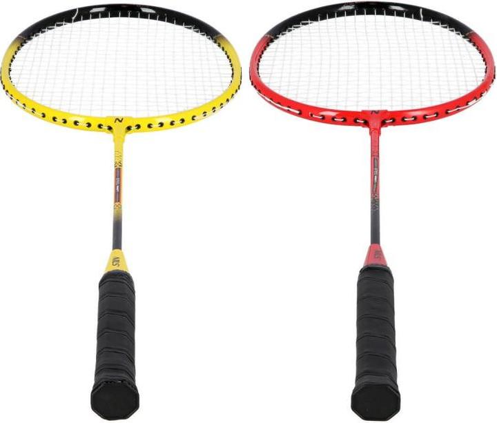 Immagine prodotto Nils NRZ264 Set badminton in alluminio 4 racchette 3 frecce a molla 600x60cm custodia rete