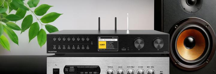 Produktbild Telestar TOP 550 sw All-In-One-System 43cm,Verstärker,CD,Internet/DAB+/UKW,BT (CD Player, Bluetooth Empfänger)