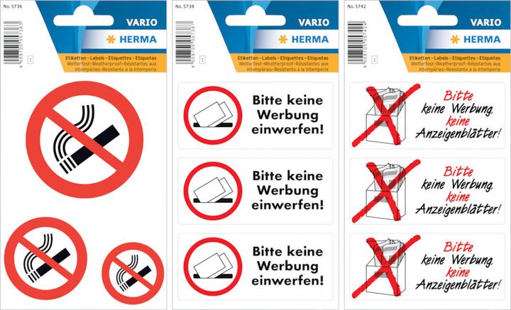 Actual product image HERMA Information labels