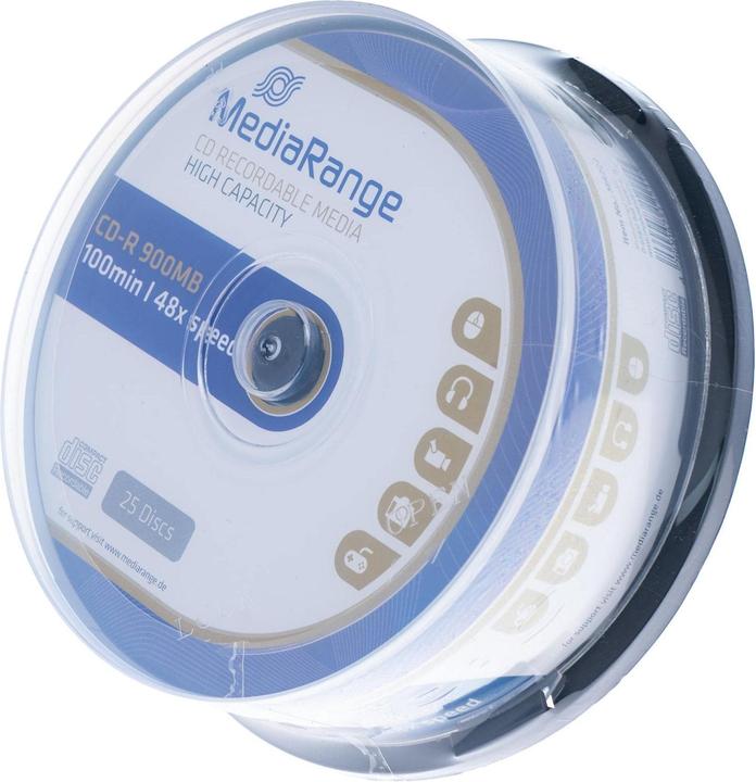 Produktbild MediaRange CD-R Medien 900 MB, Spindel (25 Stück), Medientyp (25 x)