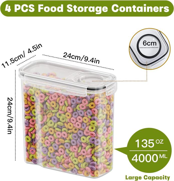 Image du produit Withosent Set de boîtes à provisions (4 l)