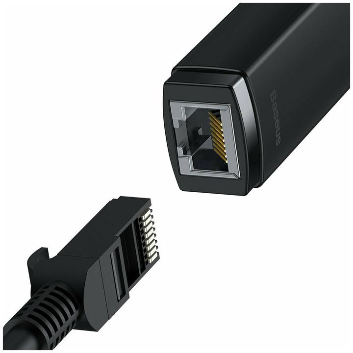 Image du produit Baseus Lite Series Adaptateur Ethernet USB-A vers port LAN RJ45 (100Mbps) Noir (USB, RJ45 (1x))