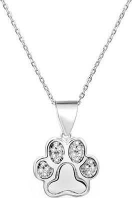 Actual product image Beneto Silver necklace with paw AGS527 / 47 (chain. pendant)