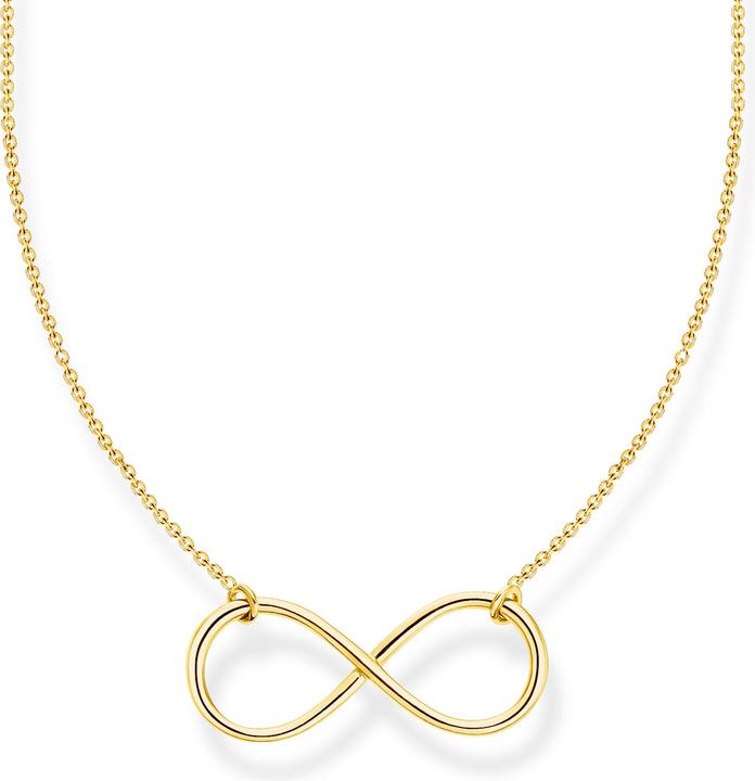 Thomas Sabo Powerful Symbols Infinity Halskette (750 Gelbgold Vergoldung, 925 Sterlingsilber, 40 - 45 cm)