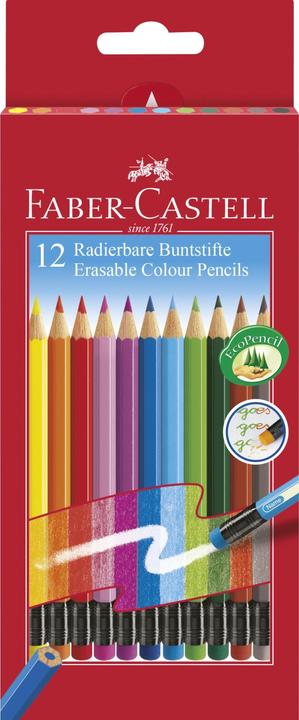 Faber-Castell Erasable colour pencils (Multicoloured, 12 x)