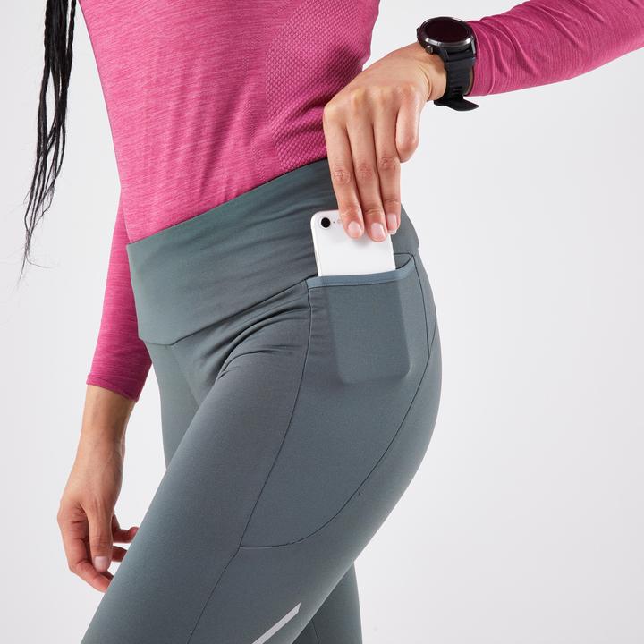 Immagine prodotto Kiprun Calzamaglia da corsa lunga da donna - Run 500 Warm verde (W26/L30)