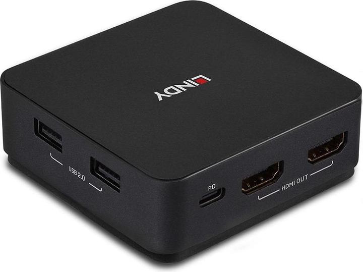 Actual product image Lindy 2 Port Type C,Dual HDMI 4K60 KVM Switch