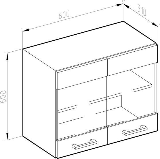Produktbild Vicco Hängeschrank R-Line (60 x 60 x 31 cm)