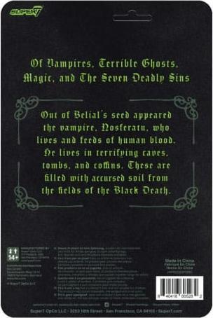 Actual product image Super7 Nosferatu ReAction action figure Nosferatu (film poster) 10 cm