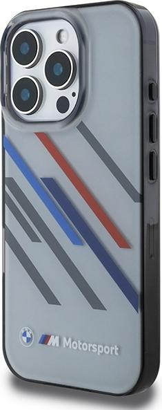 Actual product image BMW BMHCP16X23HTRAG iPhone 16 Pro Max 6.9" szary/grey hardcase Motosport IML Random Stripes (Apple iPhone 16 Pro Max)