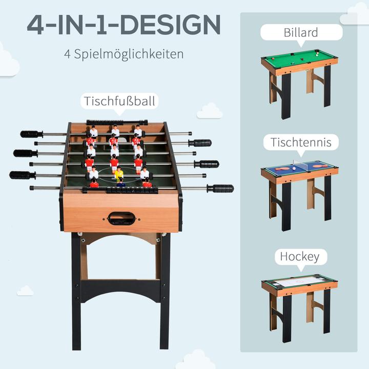Produktbild Jamb 4-in-1 Multispieltisch Tischfussball Tischhockey Tischtennis & Billard
