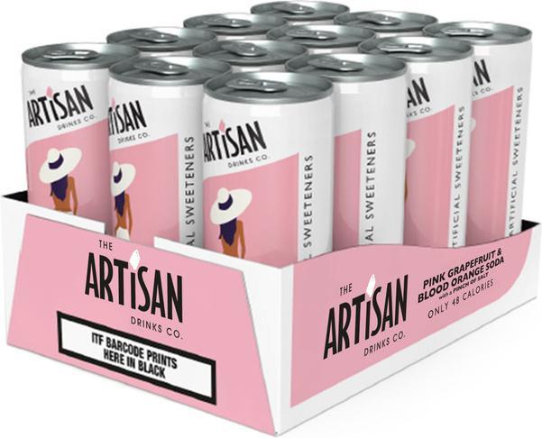 Immagine prodotto Artisan Soda al pompelmo rosa e arancia rossa (12 x 25 cl)
