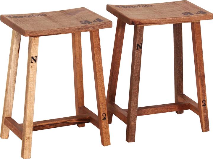 SIT Möbel Tavolo pieghevole con 2 sgabelli Natura rustica (60 x 80 x 25 cm)