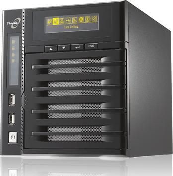 Produktbild Thecus N4200 Pro, Atom DualCore NAS, 4x SATA, mit Mini-USV