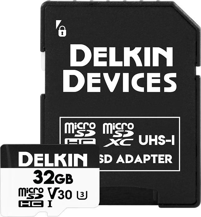 Delkin 2x HYPERSPEED UHS-I (V30) microSD 32GB R:100MB/s W:75MB/s (32 GB, microSD, UHS-I)