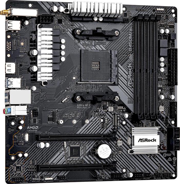 Actual product image AsRock Mainboard B450M/AC R2.0 (AM4, AMD B450, mATX)