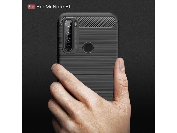 Produktbild Screenguard Xiaomi Redmi Note 8T Hülle Carbon Brushed Soft TPU (Xiaomi Redmi Note 8T)