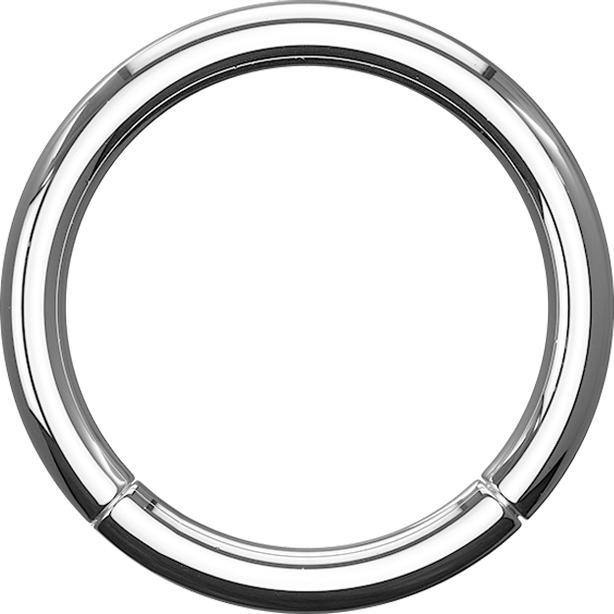 Star Piercing Micro Segmentring klappbar silber (ohne Messing, Titan G23)
