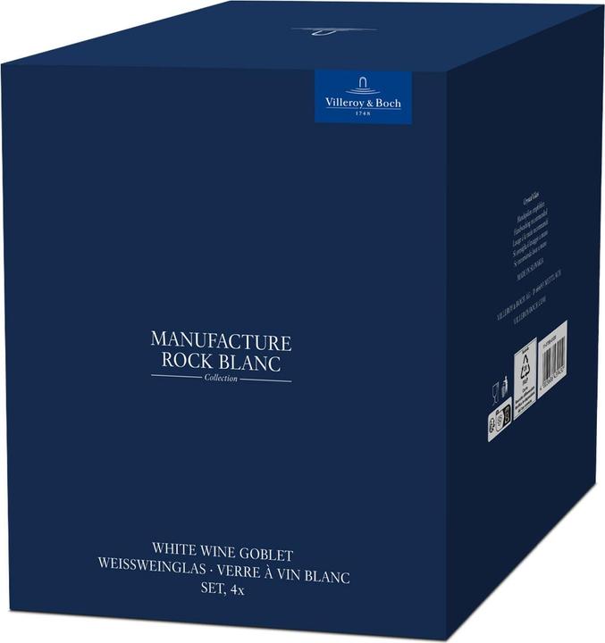 Produktbild Villeroy & Boch Weissweinglas, Set 4tlg. Manufacture Rock blanc (38 cl, 4 Gläser, Weissweingläser)