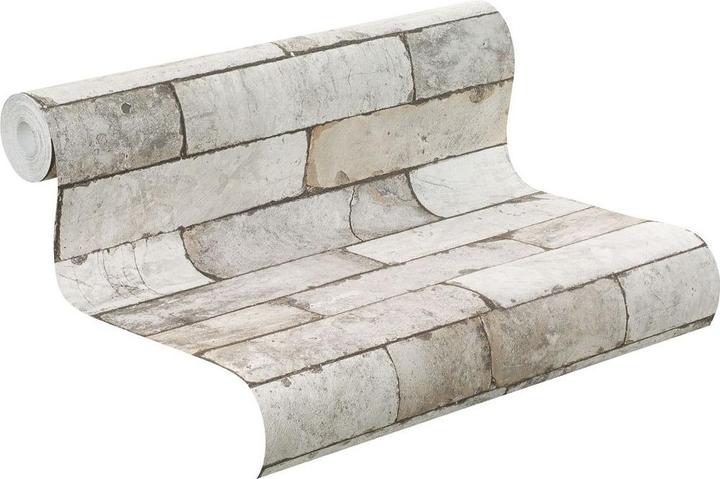 Rasch Ottica in pietra Factory II muro grigio (53 x 1005 cm)