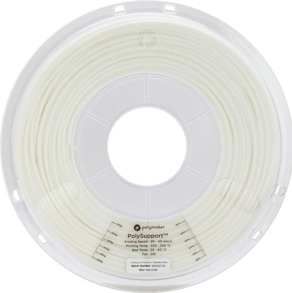 Image du produit Polymaker 70189 - Filament - Polysupport Peel off - blanc - 750 g (PolySupport, 2.85 mm, 750 g, Blanc)