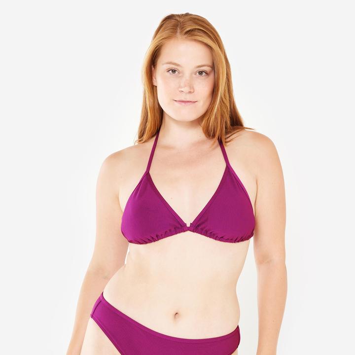 Produktbild Olaian Bikini-Oberteil Triangel Surfen Damen strukturiert Mae violett (40, 42)