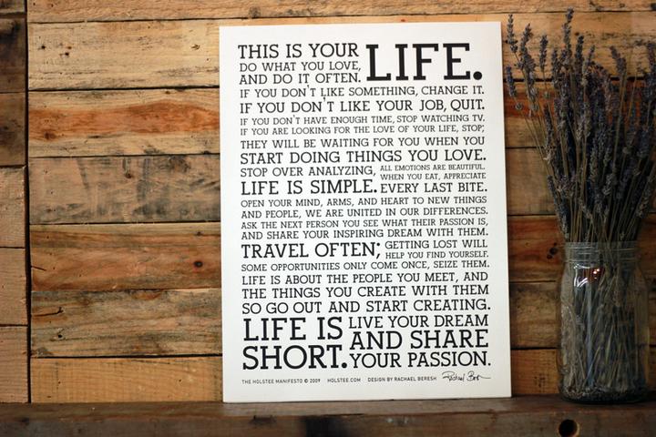 Produktbild Holstee Poster S This Is Your Life 30.5x40.6cm