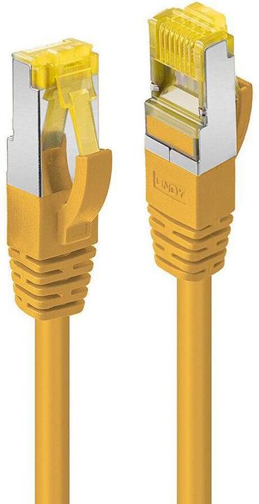 Actual product image Lindy 0.5m RJ45 S/FTP LSZH network cable, yellow Cat.6A plug,Cat.7 raw cable (S/FTP, CAT7, 0.50 m)