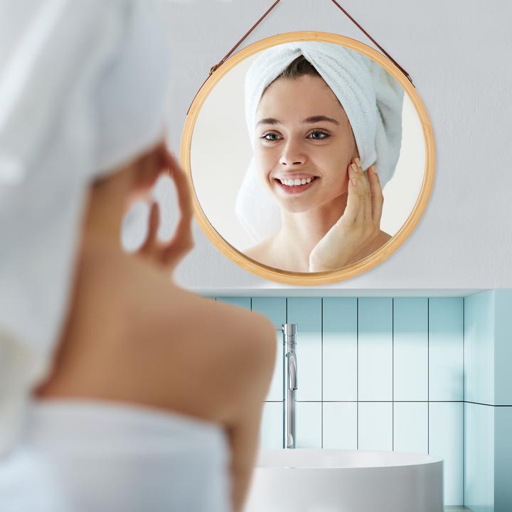 Image du produit Relaxdays Miroir à accrocher rond cadre (45 x 2 x 45 cm)