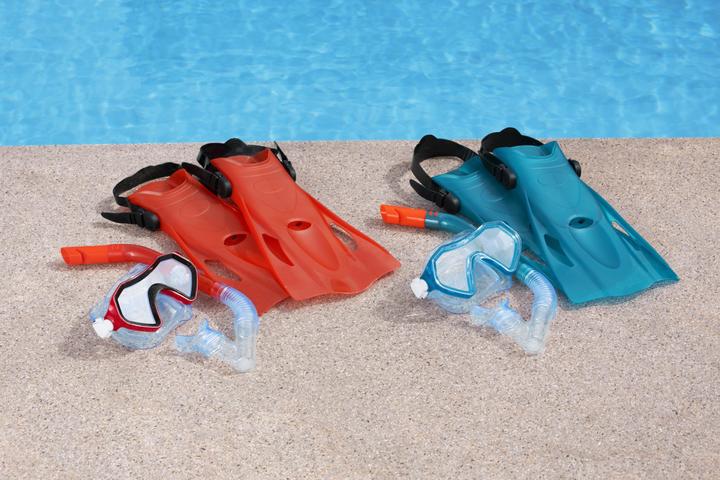 Image du produit Bestway Kit de plongée pour enfants avec masque rouge, ailerons et tube, 25046