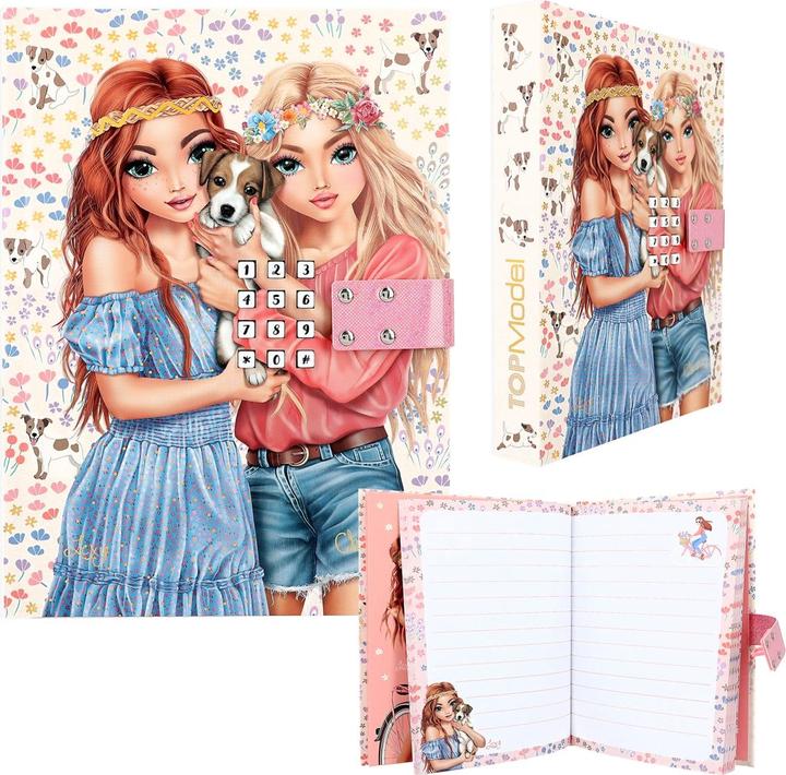 Actual product image Magni Secret code diary TOPModel VELO FLEUR (25 x 20.5 cm, Lined, Hardcover)