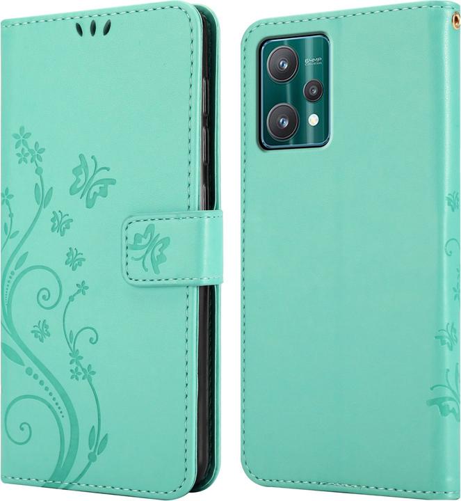Actual product image Cadorabo Flower Book Case for Realme 9 5G / 9 PRO / V25 / Q5 / OnePlus Nord CE 2 LITE 5G (Vivo V25, Realme 9 Pro+, OnePlus North CE 2 Lite 5G)