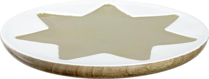 Leonardo Servierplatte Candela Stern Ø 23 cm, Weiss/Gold