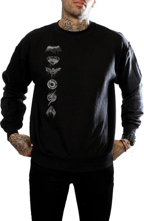 Actual product image Mens Justice League Movie Sprayed Emblems Sweatshirt (XL)
